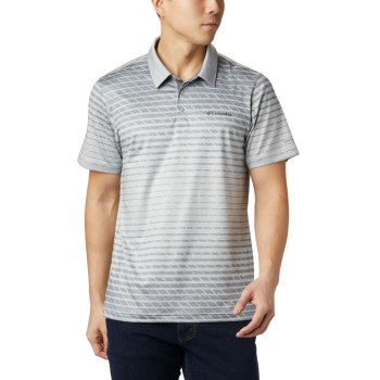 Columbia Polo Heren, Tech Trail Print Grijs, 96PSAKYHL